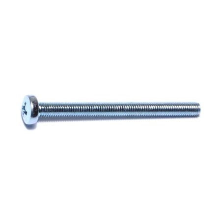 Midwest Fastener M5-0.80 x 60 mm Phillips Pan Machine Screw, Zinc Plated Steel, 50 PK 51568